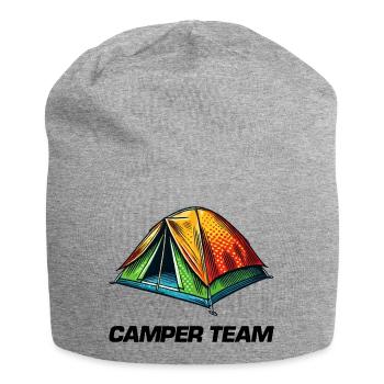 Tent Camper - Jersey Beanie - heather grey - Front