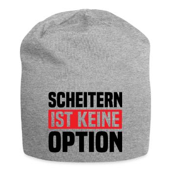 Scheitern ist keine Option - Jersey-Beanie - Grau meliert - Vorne