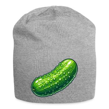 Cornichon courbée - Bonnet en jersey - gris chiné - Devant