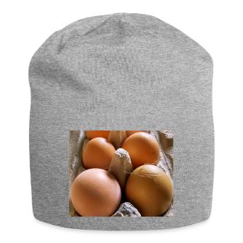 Oeuf - Bonnet en jersey - gris chiné - Devant