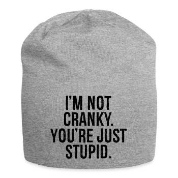 Je ne suis pas , tu es juste stupide - Bonnet en jersey - gris chiné - Devant