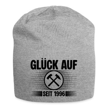 Glueck auf seit 1996 - Jersey-Beanie - Grau meliert - Vorne