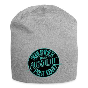 Pire qu’il n’y paraît, l’après-Covid - Bonnet en jersey - gris chiné - Devant