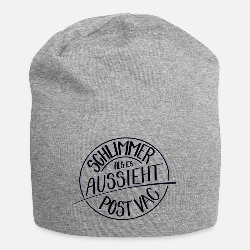 Schlimmer als es aussieht, Post Vac - Jersey-Beanie - Grau meliert