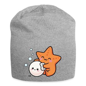 Starfish polishes pearl - Jersey Beanie - heather grey - Front