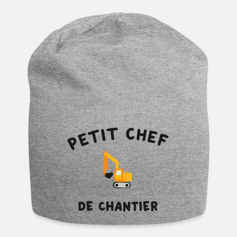 Petit Chef de Chantier Engin de Construction - Bonnet en jersey - gris chiné