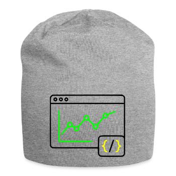 Web Analyse Chart Coding Browser Vektor - Jersey-Beanie - Grau meliert - Vorne