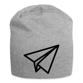 Avion en papier Avion - Bonnet en jersey - gris chiné - Devant