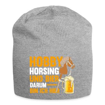 Bier Pferd Hobby Horsing - Jersey-Beanie - Grau meliert - Vorne