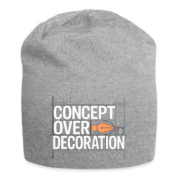 Logo Designer Concept Over Branding Specialist - Jersey Beanie - heather grey - Front