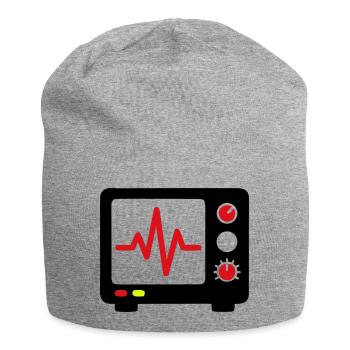 EKG Monitor Herzschlag Medizin - Jersey-Beanie - Grau meliert - Vorne