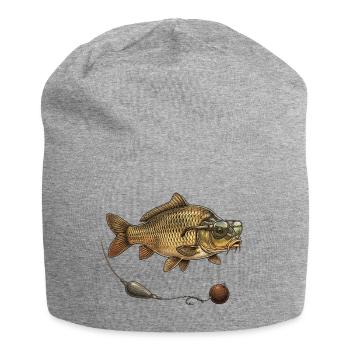Karpfen - Jersey-Beanie - Grau meliert - Vorne