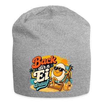 Bake yourself an egg on it! - Jersey Beanie - heather grey - Front