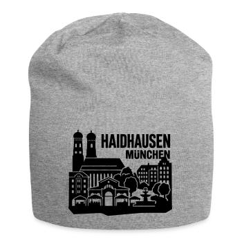 München Skyline Haidhausen - Jersey-Beanie - Grau meliert - Vorne