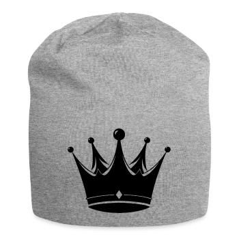 Couronne - Bonnet en jersey - gris chiné - Devant
