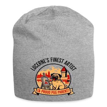 Artist Lucerne Art And Pug Parent Apparel - Jersey Beanie - heather grey - Front