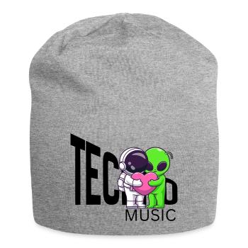 Cosmic Hug: Alien and Astronaut - Jersey Beanie - heather grey - Front