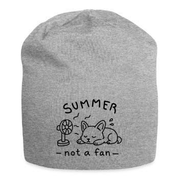 Summer_not_a_fan - Jersey Beanie - heather grey - Front