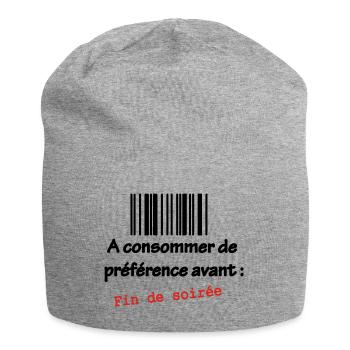 T-shirt Humour célibataire : A consommer - Bonnet en jersey - gris chiné - Devant