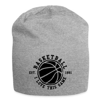 Basket-ball - i love this game - Bonnet en jersey - gris chiné - Devant