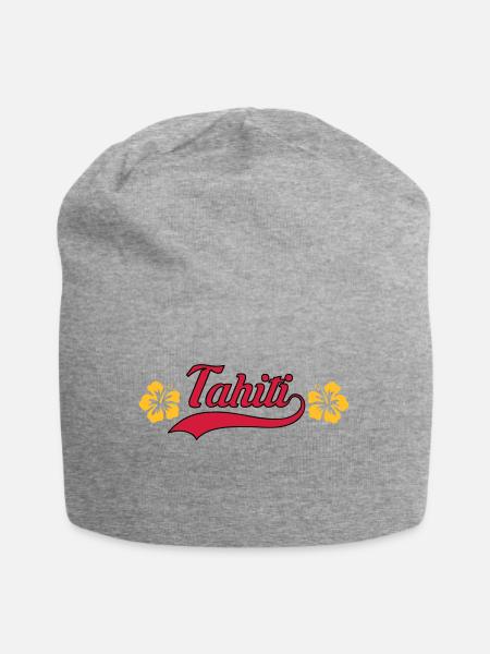 Tahiti hibiscus - Bonnet en jersey - gris chiné