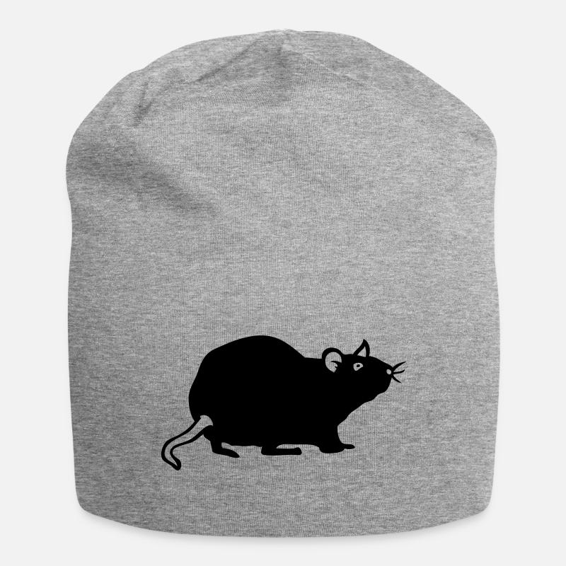 Ratte - Jersey-Beanie - Grau meliert