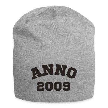Anno 2009 Geburtstag Geburtsjahr - Jersey-Beanie - Grau meliert - Vorne
