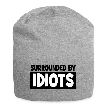 Umgeben von Idioten - Jersey-Beanie - Grau meliert - Vorne