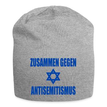 zusammen gegen antisemitismus - Jersey-Beanie - Grau meliert - Vorne