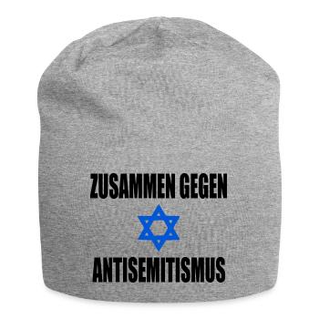 zusammen gegen antisemitismus - Jersey-Beanie - Grau meliert - Vorne