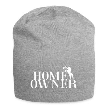 Homeowner Hausbesitzer Eigenheim Bauherr Hausbau - Jersey-Beanie - Grau meliert - Vorne