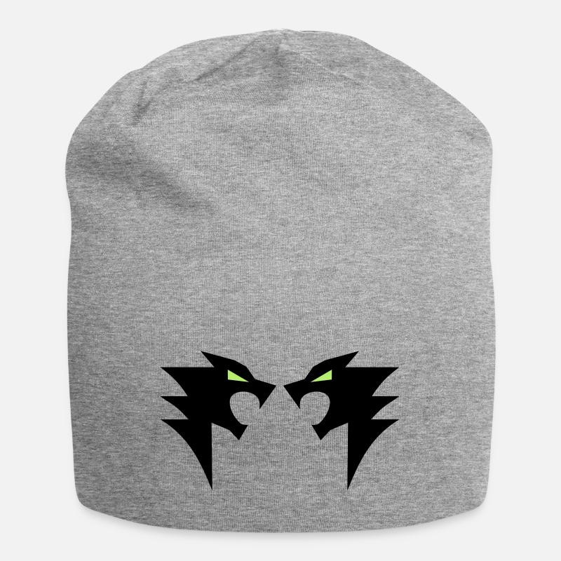 dragon faces - Bonnet en jersey - gris chiné