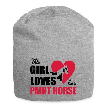 Cheval de peinture - Bonnet en jersey - gris chiné - Devant