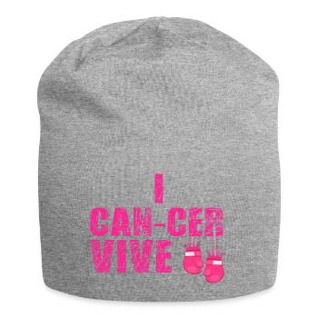 Breast Cancer Breast Cancer Loop - Jersey Beanie - heather grey - Front