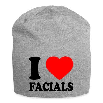 I love facials - Bonnet en jersey - gris chiné - Devant