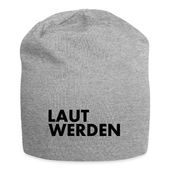 Laut werden - Jersey-Beanie - Grau meliert - Vorne