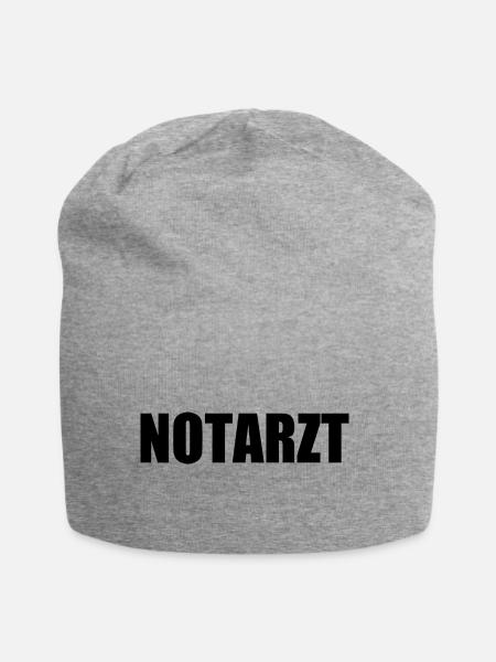 Notarzt - Jersey-Beanie - Grau meliert