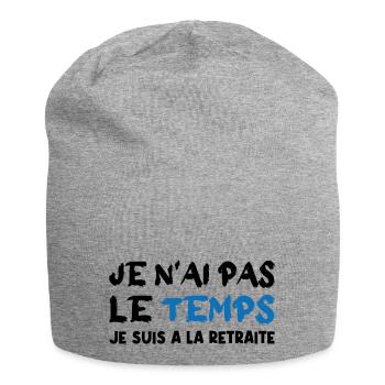 je n'ai pas le temps - Bonnet en jersey - gris chiné - Devant