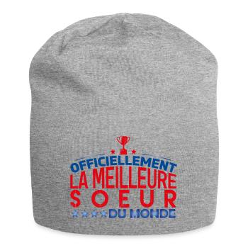 Soeur la meilleure soeur cadeau pour soeur - Bonnet en jersey - gris chiné - Devant