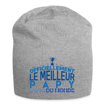 Papy Cadeau pour papy Anniversaire papy Papa !! - Bonnet en jersey - gris chiné - Devant