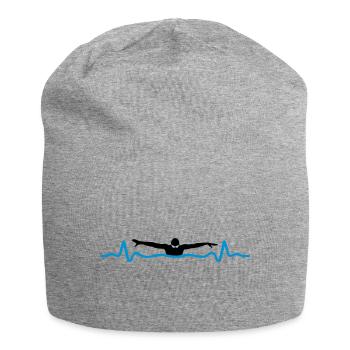 Natation et rythme cardiaque - Bonnet en jersey - gris chiné - Devant