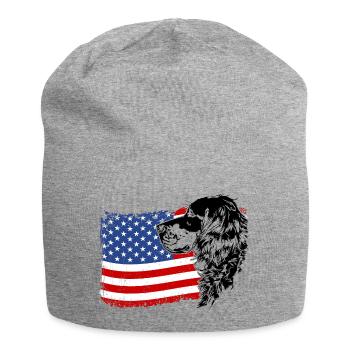 Gordon Setter Amérique Flag Dogs Wilsigns - Bonnet en jersey - gris chiné - Devant
