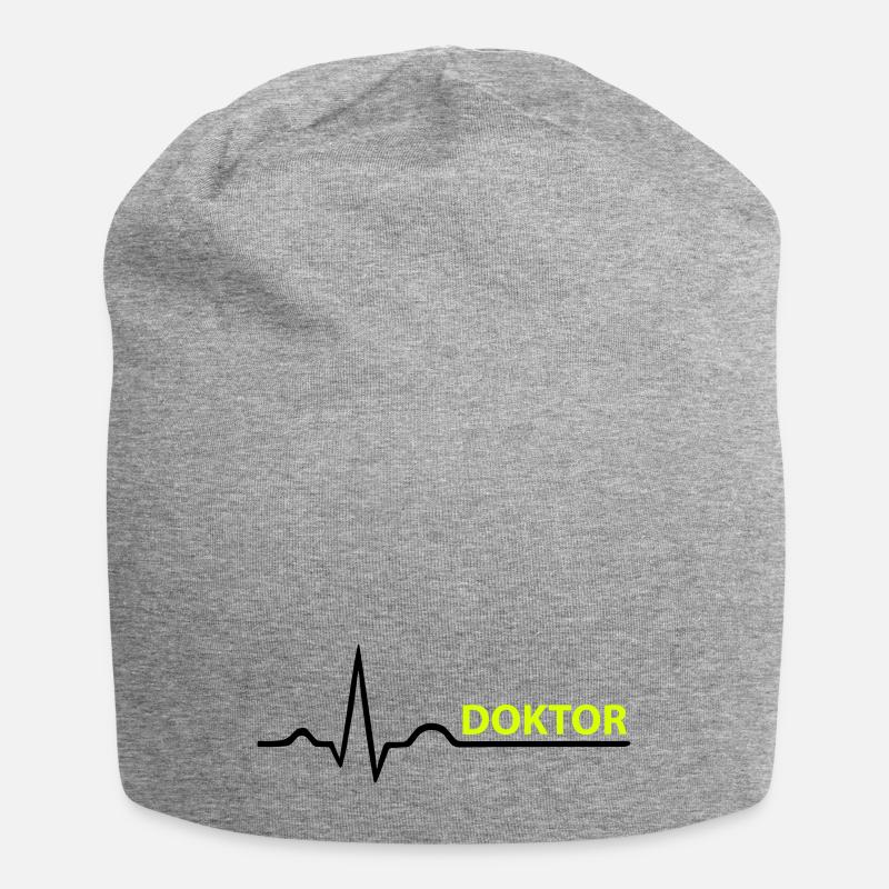Arzt Schriftzug - Jersey-Beanie - Grau meliert