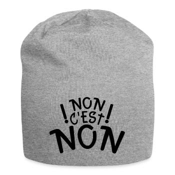 non c’est non - Bonnet en jersey - gris chiné - Devant