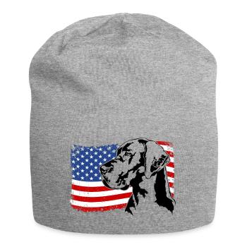 Dogue Allemand Drapeau Chiens Wilsigns - Bonnet en jersey - gris chiné - Devant