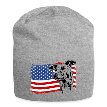 Greyhound America Flag Greyhound Dogs Wilsigns - Bonnet en jersey - gris chiné - Devant