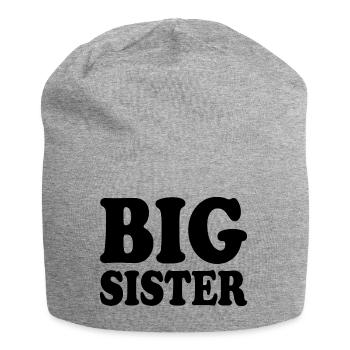Big sister - Jersey Beanie - heather grey - Front