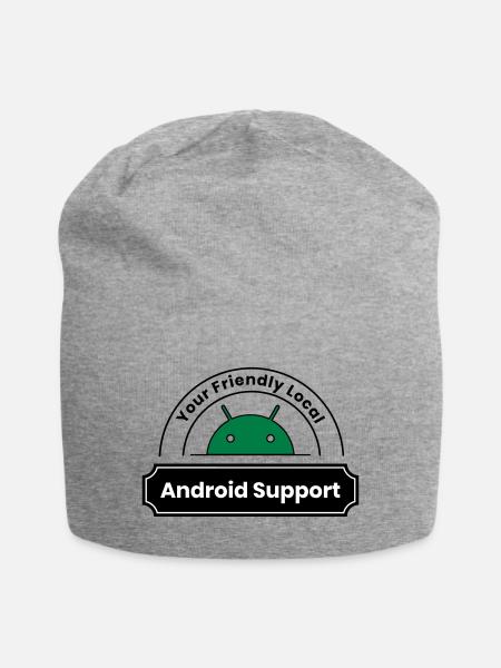 Supporteur Android - Bonnet en jersey - gris chiné