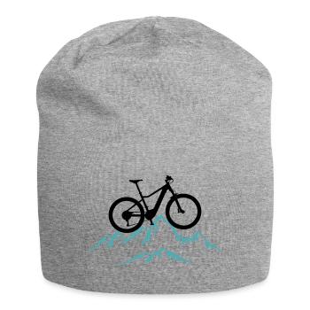 Mountain biking, mountain biking and mountains, cycling - Jersey Beanie - heather grey - Front