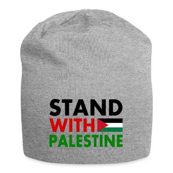 Stand with palestine - Jersey Beanie - heather grey - Front